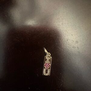 Gold and Pink Heart Pendant